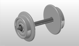 NPE NZ33273 - H0 Scheibenradsatz - Ø 10 mm (AZ13,2mm) Spitzenlager einseitig isoliert